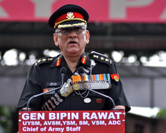 Army chief General Bipin Rawat addresses during the centenary celebrations of the Battle of Haifa; in Jaipur.
